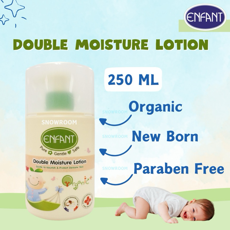 [Enfant Organic Lotion 1 ขวด] อองฟองต์ ออแกนิค ดับเบิ้ล มอยส์เจอร์ โลชั่น 250 ML ขวดปั๊ม