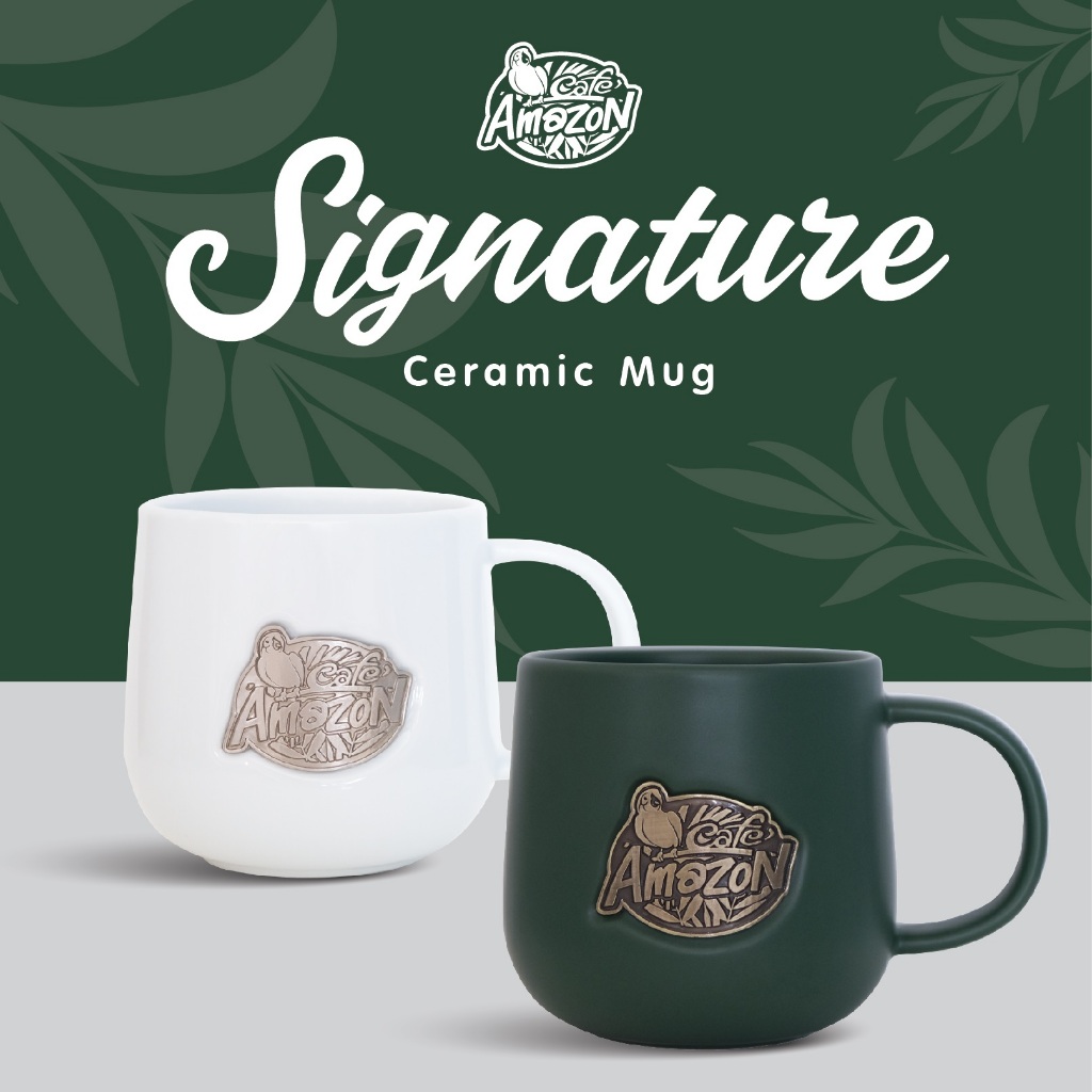 [ของใหม่ แท้ 100%] แก้วเซเรมิค Cafe Amazon “Signature Ceramic Mug”