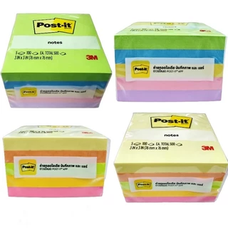 3M Post-it Notes โพสต์-อิท โน้ต รุ่น 654 แพ็ค 3 เล่ม, 4 เล่ม และ5 เล่ม กระดาษโน้ตมีกาว Super Sticky ขนาด 3"×3"