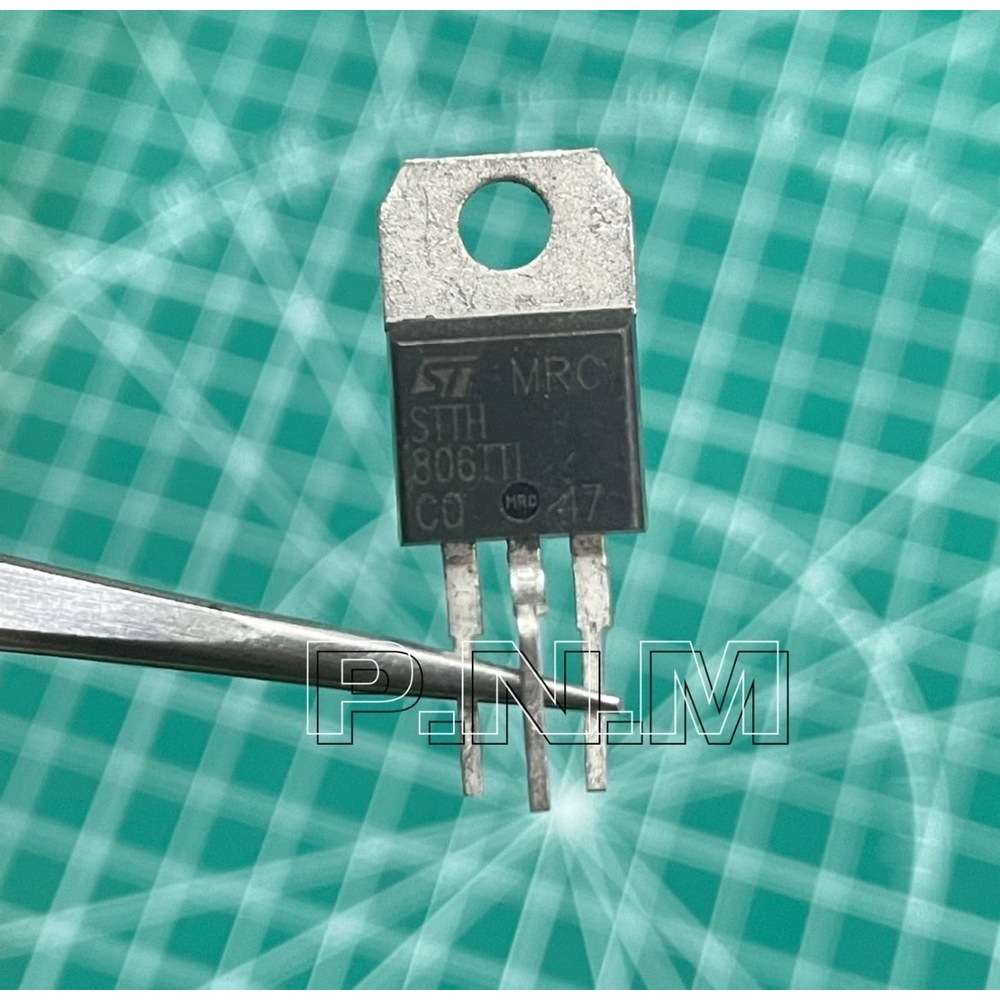 STTH806 TO-220 3 ขา อุลตร้าฟาส ไดโอด หัวตาม 8A 600V ราคาต่อหนึ่งชิ้น