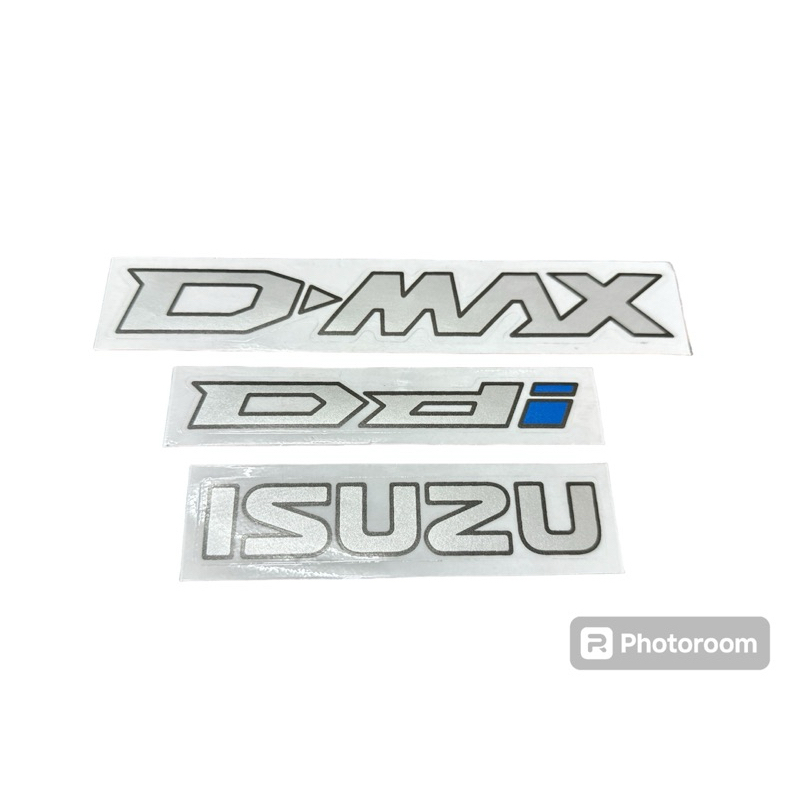 DMAX  ฟ้า ติด ฝาท้าย รถ BLUEPOWER ดั้งเดิม ปี 2020+ sticker ชุด 3 ชิ้น ดีแมกซ์ อีซูซุ D MAX