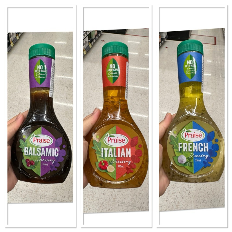 Dressing Italian Praise 330 Ml. น้ำสลัด เพรส เดรสซิ่งอิตาเลียน / Balsamic / French