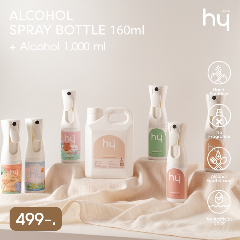 Hy Spray alcohol FOOD Grade  สเปรย์แอลกอฮอล์ สำหรับล้างมือ (เพื่อสุขอนามัย) 75%