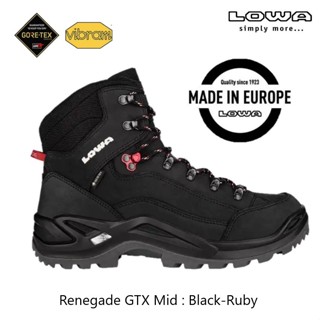 Lowa Renegade Gtx Mid รองเท้าบูทเดินป่าสูง 6 นิ้ว หนังนูบัค …