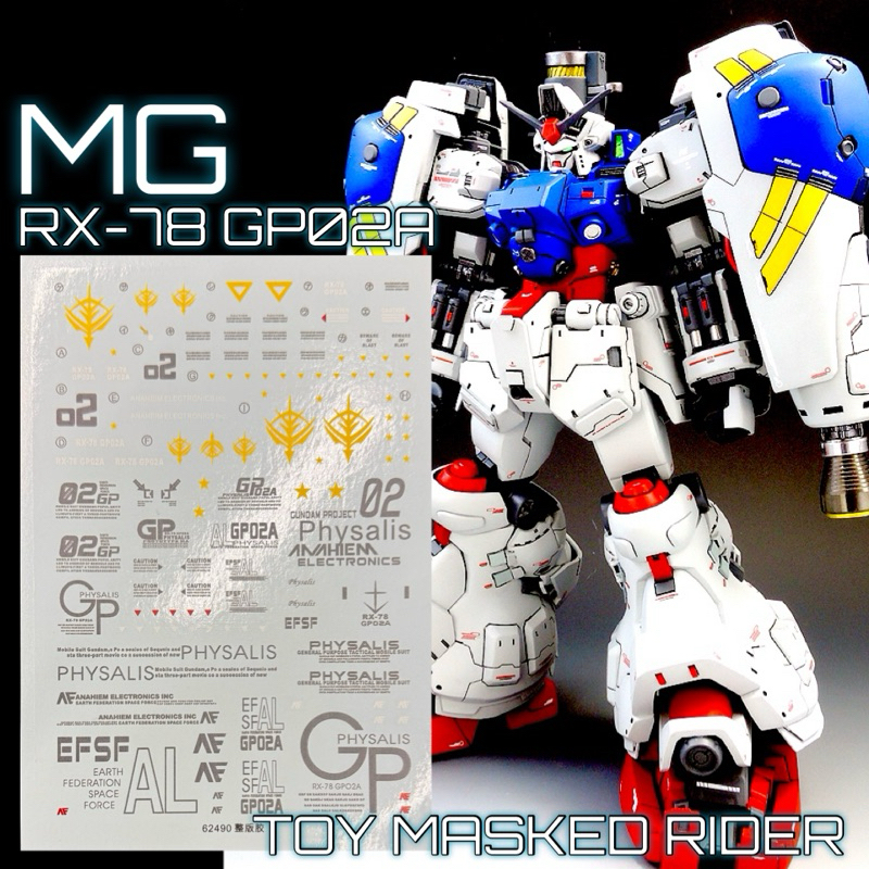 🟦ดีคอลน้ำ UC Decal MG1/100 MG GUNDAM RX-78 GP02A