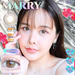 คอนแทคเลนส์ Marry Brown / Gray / Almond Brown (Montra) ขนาดกลาง 💙 เลนส์ทูโทน ตานัว ลดตาลอย
