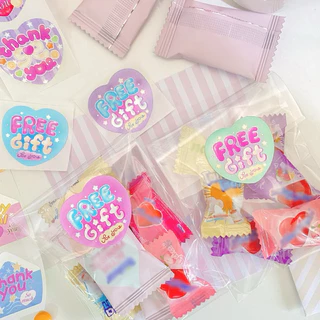 fatcat.tape🐱สติ๊กเกอร์ม้วน(ไซส์ Mini )250ดวง💌แปะกล่องพัสดุ น่ารัก ขอบคุณ thank you ติดกล่องขนม เบเกอรี่ แพ็คเกจจิ้ง