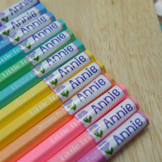 สติ๊กเกอร์ชื่อ สำหรับติดสี 154 ดวง ขนาด 2.5X1 CM กันน้ำ PVC เกรดพรีเมียม สติกเกอร์