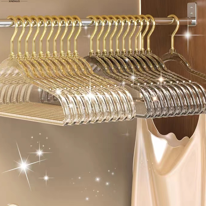 ไม้แขวนผ้า ไม้แขวนเสื้อพลาสติก พลาสติกแบบใส  มีกลิตเตอร์ ไม้แขวนเสื้อแฟชั่น สีสันน่ารักสดใส ขนาด 40×22 cm พร้อมส่ง