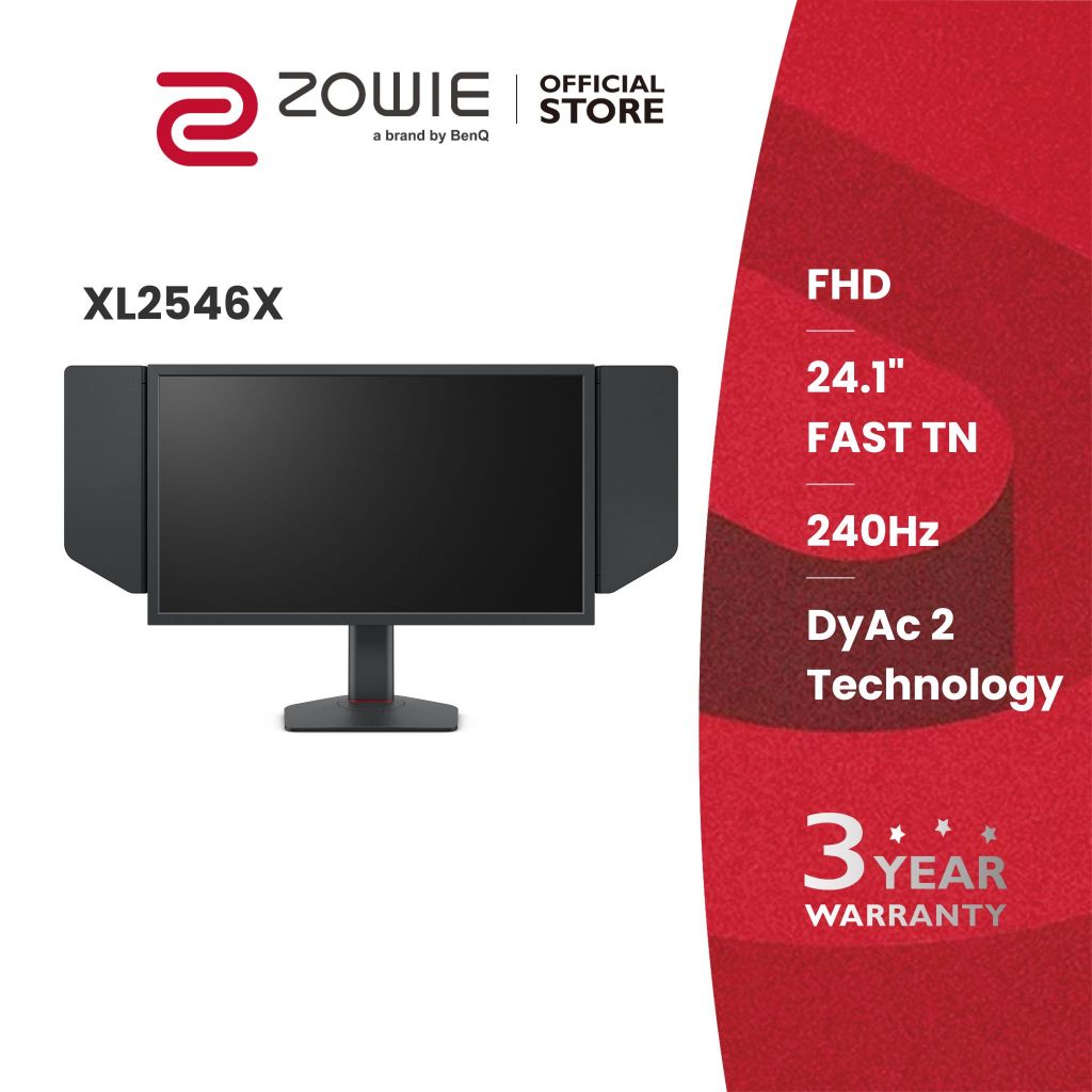 ZOWIE XL2546X 24.5นิ้ว Fast TN 240Hz DyAc™ 2 Esports Gaming Monitor (จอเกมมิ่ง 240hz, จอคอมเล่นเกม)