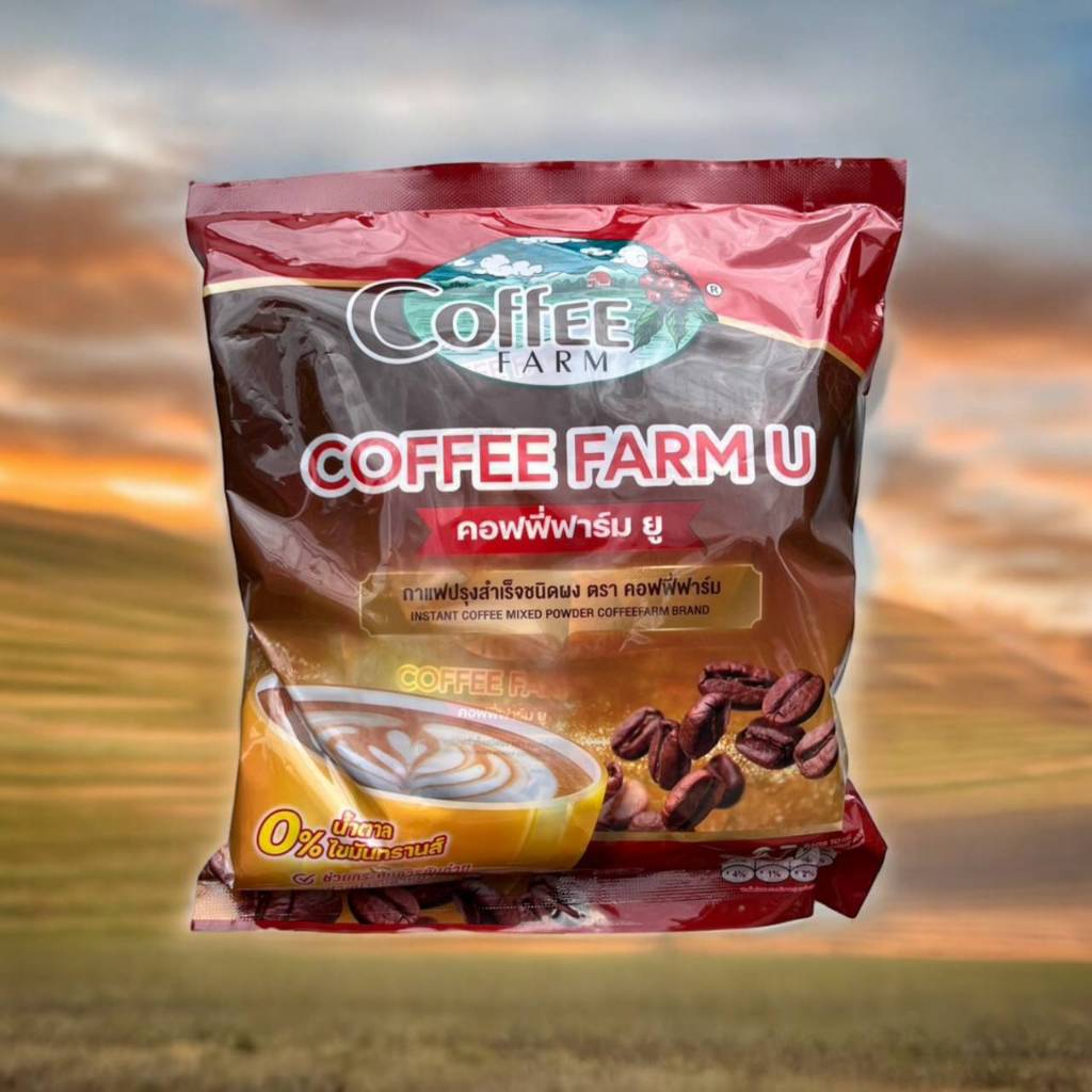 กาแฟ ชุมพร กาแฟสายตา Coffee Farm U คอฟฟี่ฟาร์มยู 1 ห่อ 25 ซอง