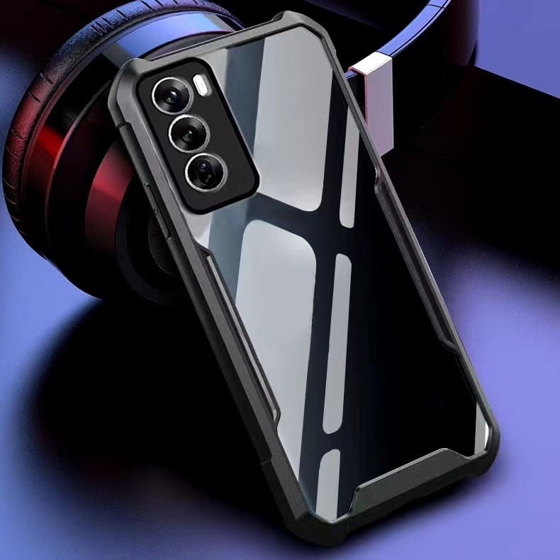 OPPO A5 Pro 5G/OPPO A3 Pro 5G/Reno 12F 5Gตรงรุ่น(พร้อมส่งในไทย)เคสกันกระแทกขอบสีหลังใสOPPO Reno12 5G/Reno 12 Pro 5G