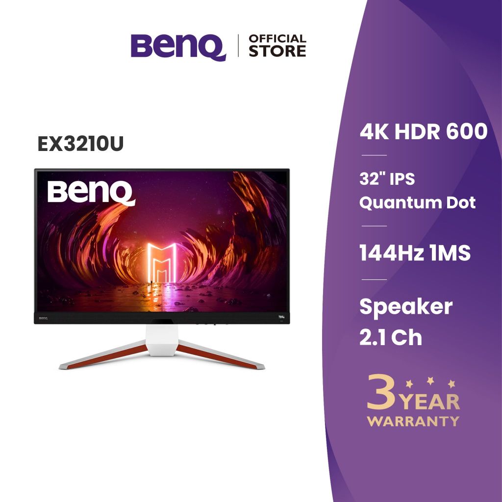 BenQ EX3210U 32" 4K UHD 144Hz 1ms MPRT IPS HDRi Gaming Monitor (จอเกมมิ่ง 144hz, monitor 32 นิ้ว 4k)