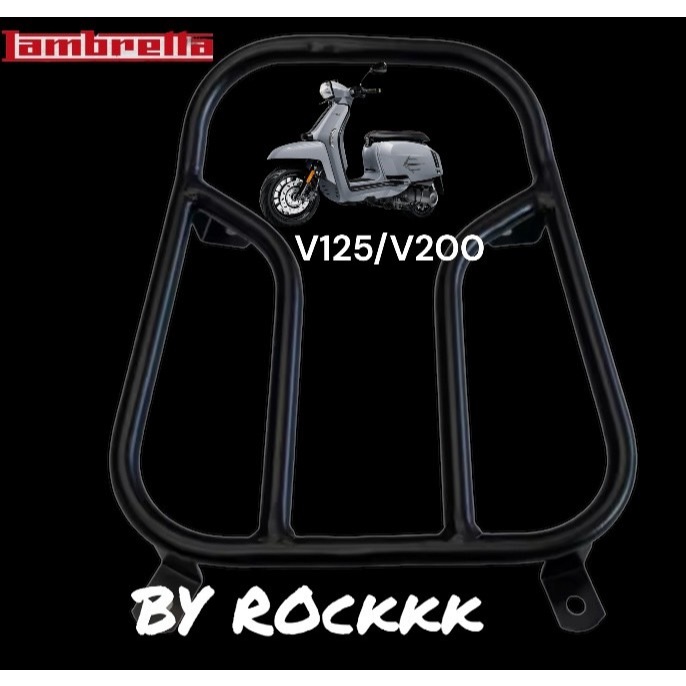 กันลาย+ที่วางพักเท้าคนขับ,วางสัมภาระ Lambretta V125/V200  (ฺBW)