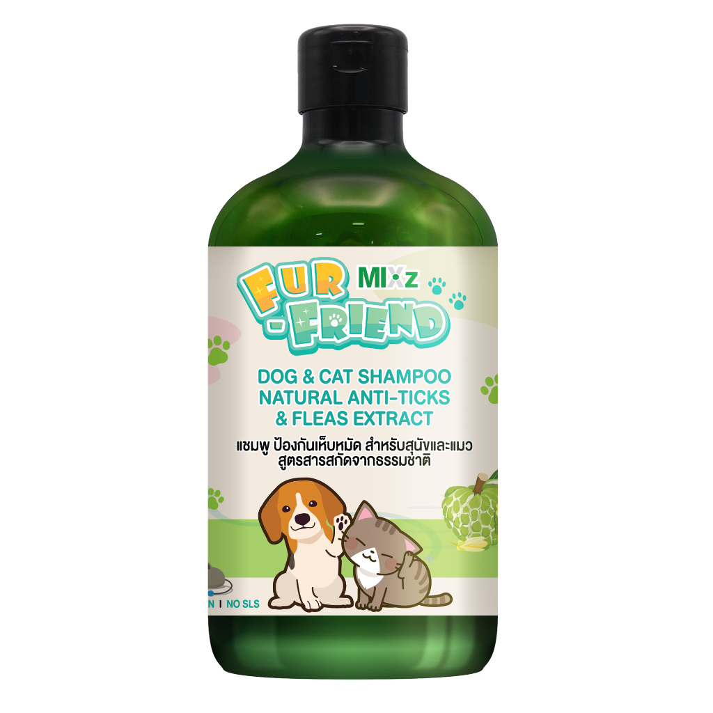 MIXz Fur Friend แชมพู ป้องกันเห็บและหมัด สุนัขและแมว สูตรสารสกัดจากธรรมชาติ 500 มล. - รูปที่ 2