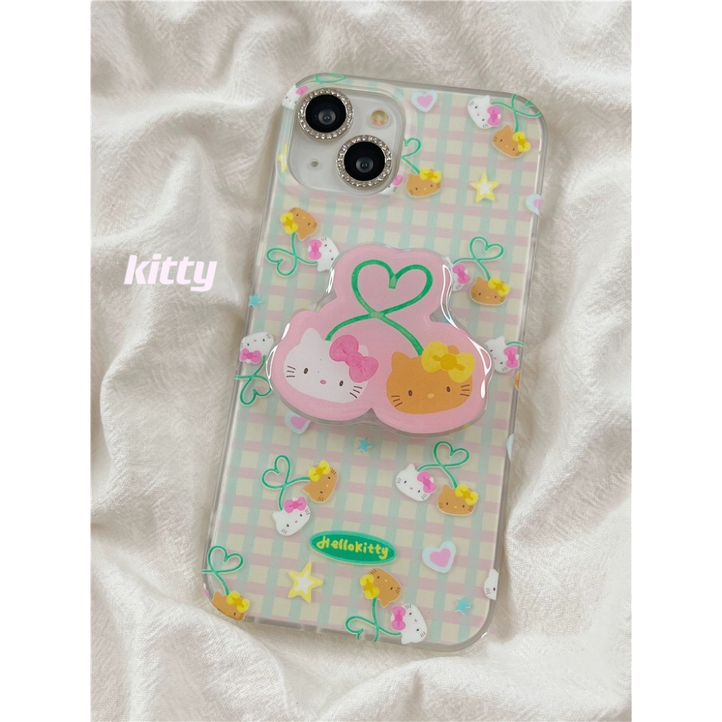 จัดส่ง24ชม เคสโทรศัพท์ 15 14 13 12 11 Pro max for iPhone 15 แฟชั่น บางเบาพกพาง่าย Hello kitty การ์ตูน griptok Case