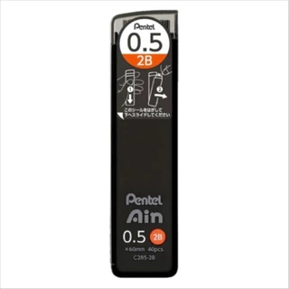 ไส้ดินสอกด Pentel Ain C285 ความเข้ม H, HB, 2B ,3B , 4B ขนาด 0.5 มม ไส้ดินสอ ดินสอกด ดินสอ ของแท้ สมใจเครื่องเขียน Somjai