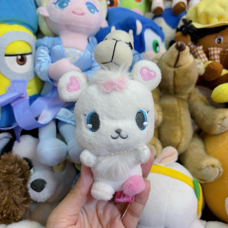 ตุ๊กตาจีเวลเพ็ท ตุ๊กตาอนิเมะ Jewelpet Labra White Polar Bear Keychain / Sario Pet