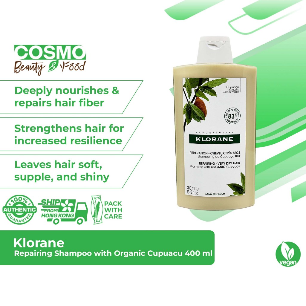 Klorane Repairing Shampoo with Organic Cupuacu 400 ml