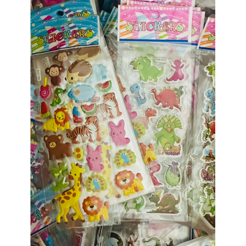 สติ๊กเกอร์เด็ก สติ๊กเกอร์นูน ลายกาตูน ลายสัตว์ พัฒนาการเด็กๆ พร้อมส่ง