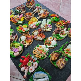 อาหารจิ๋ว กิ๊บอาหาร แม่เหล็ก ของฝาก งานปั้นจิ๋ว  ในกรณีแบบหม…