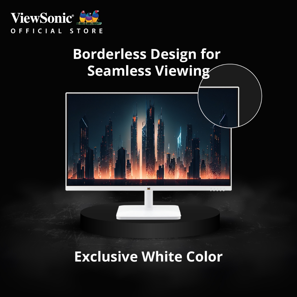 Viewsonic VA2732-H-W  27” Full HD Monitor with Frameless Design (จอมอนิเตอร์)