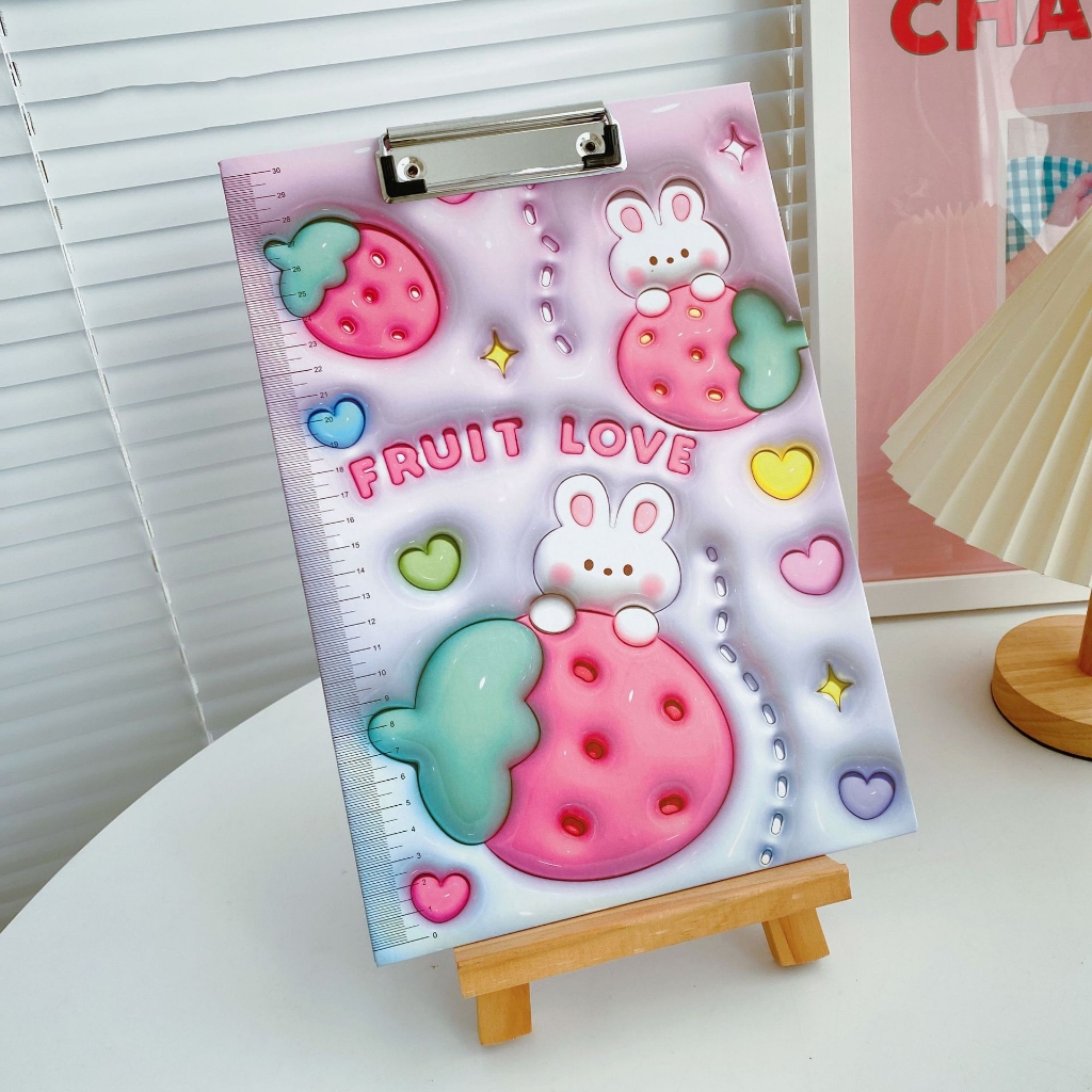 คลิปบอร์ด A4 Clip Board แผ่นรองเขียน ลายการ์ตูน กระดานรองเขียน แฟ้มหนีบ อุปกรณ์สำนักงาน