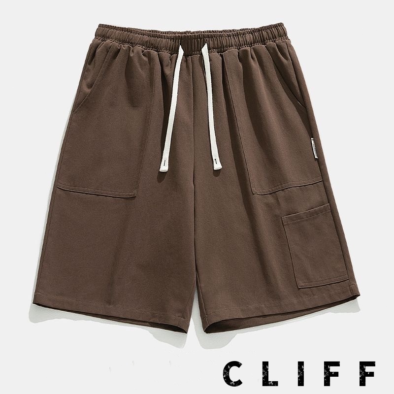 CLIFF -COD✅กางเกงขาสั้นผู้ชาย กางเกงห้าส่วนทรงหลวมลำลอง กางเกงขากว้าง 4สีให้เลือก รูปที่ 4