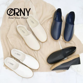 ✨ OY950 ORNY(ออร์นี่) ® รองเท้าหนังนิ่ม เหยียบส้นได้ รองเท้าส้นแบน
