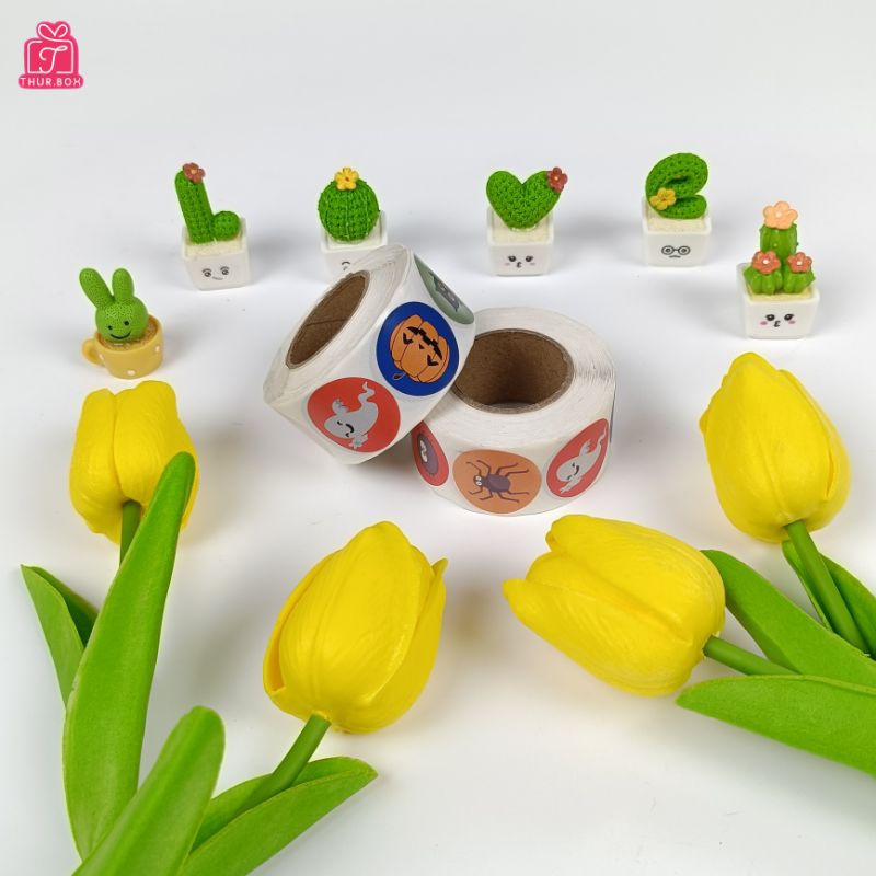 สติ๊กเกอร์ฮาโลวีน 1ม้วน 500 ดวง (1ม้วน) - รูปที่ 4