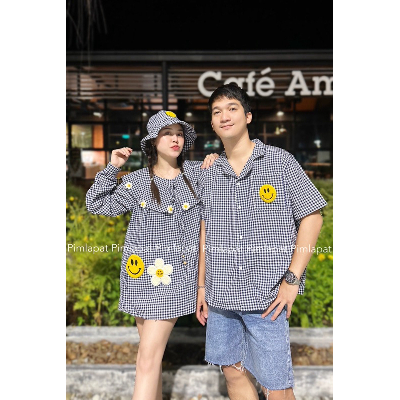 020เสื้อคู่กับแฟนลายอมยิ้มได้ทั้ง3 ชิ้นได้หมวกด้วยค่ะ รูปที่ 4