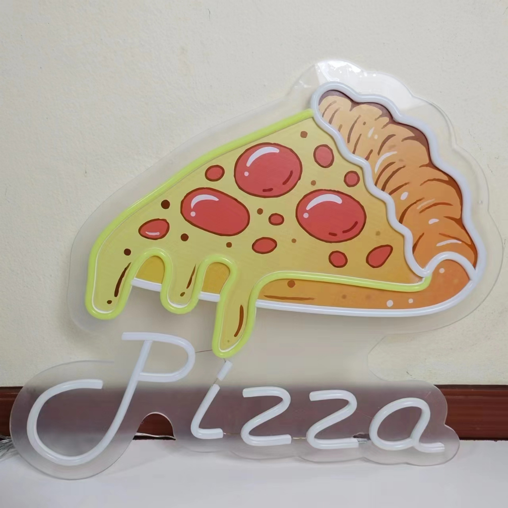 ป้ายไฟLED  รูปPIZZA  ป้ายไฟวิ่ง ป้ายไฟตัวอักษร ป้ายไฟนีออน วัสดุ อะคริลิก โปร่งใส คุณภาพสูง สำหรับ ตกแต่ง