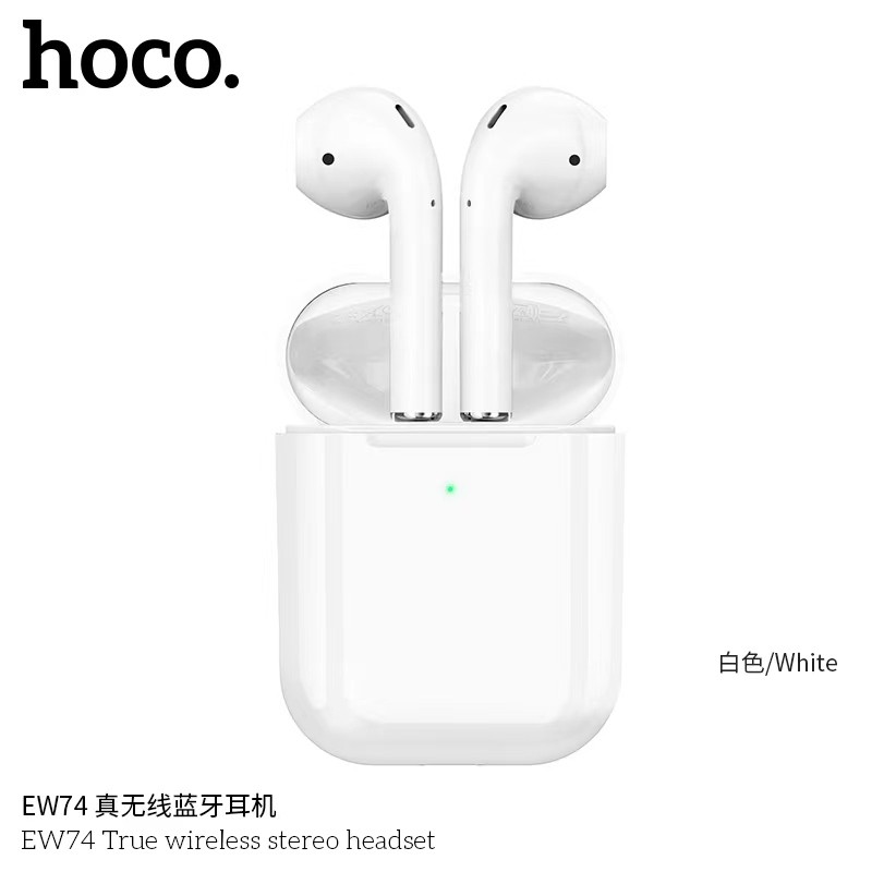 HOCO EW74 หูฟังบลูทูธไร้สาย True Wireless Stereo Headset BT Ver 5.4 เสียงดี สเตอริโอ เชื่อมต่อง่าย ใช้ได้กับทุกรุ่น