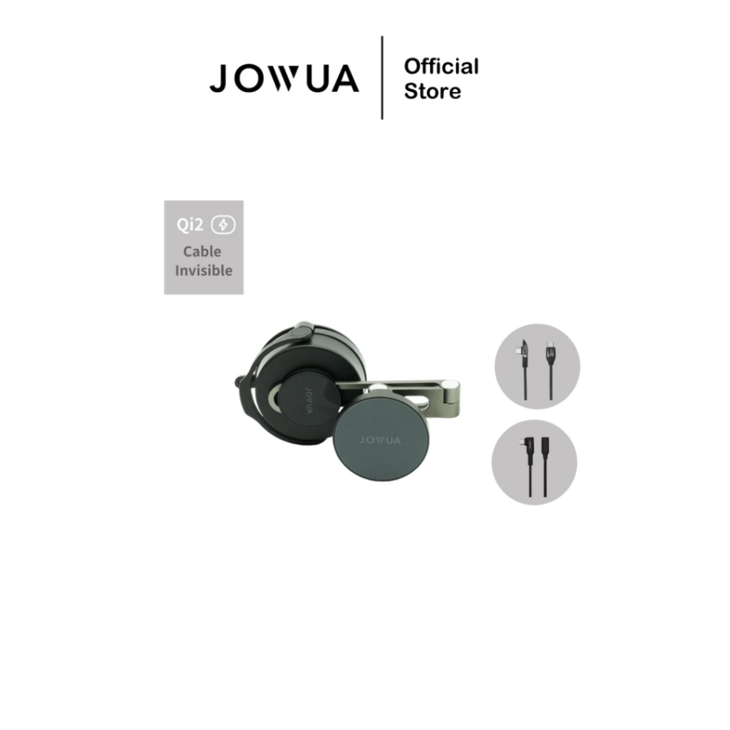ที่ชาร์ทไร้สายภายในรถยนต์ Jowua - 6D Invisible [Qi2 M@gS@fe Wireless Charging] / Non-Charging