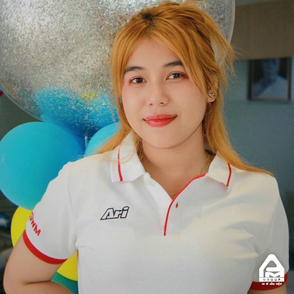 เสื้อโปโล ARI x GWM สีขาว/แดง GWM แท้ Great Wall Motor เสื้อ