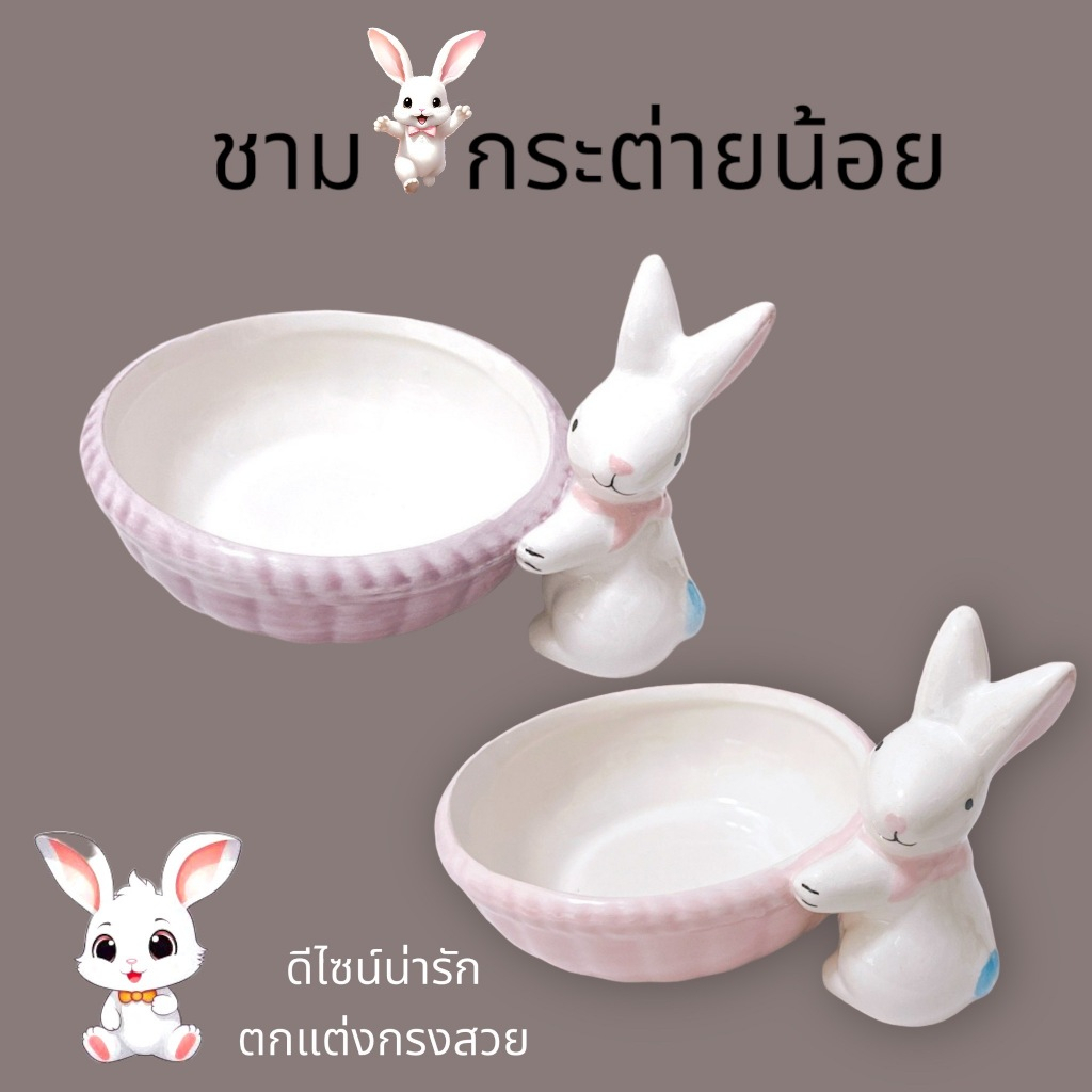 ร้านโทโมะ 💕ชามกระต่ายน้อย ชามสีพาสเทล น่ารักสดใส ดีไซน์แปลกใหม่ ตกแต่งกรงสวย สำหรับ แฮมสเตอร์ เจอร์บิล แรท กระรอก ชูการ์