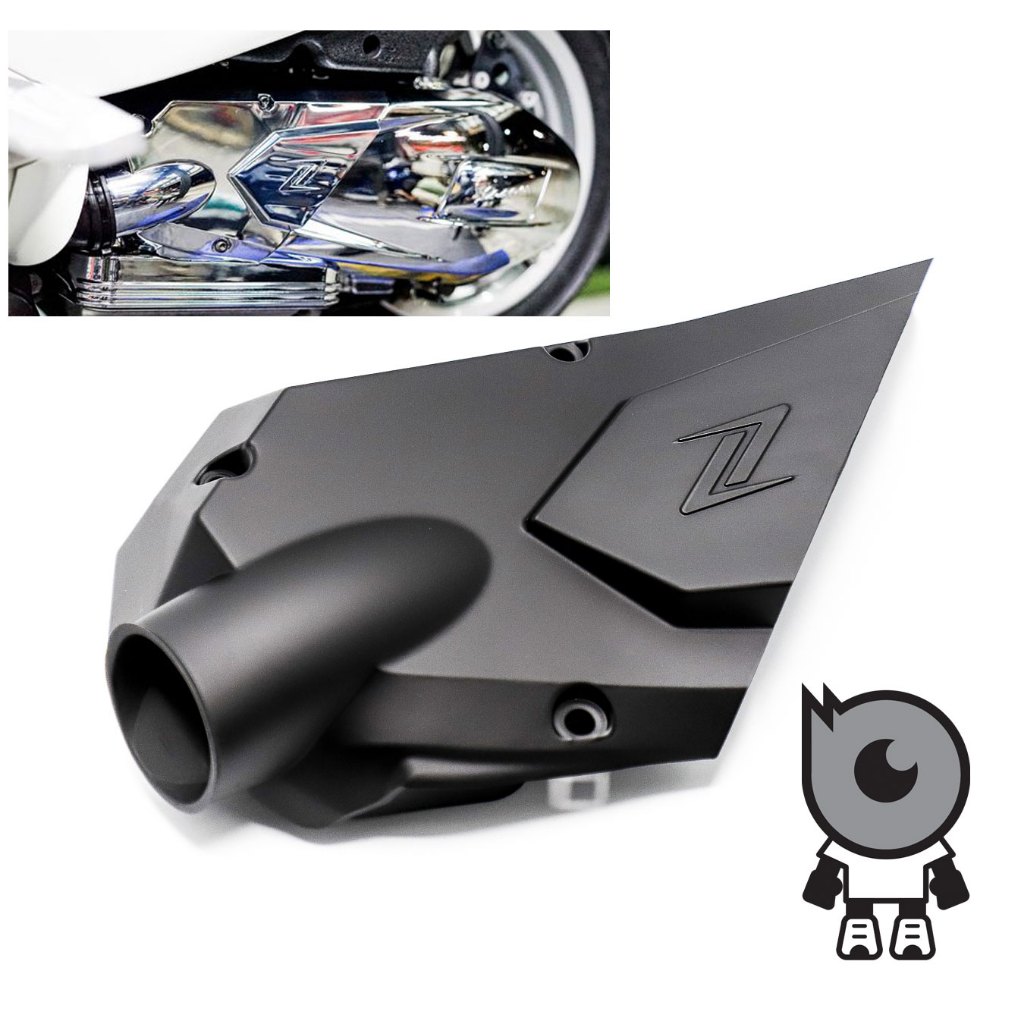 Zelioni ฝาครอบชามหน้าแต่ง แท้ สำหรับ New Vespa รุ่น I-GET 2สีดำ สีเงิน