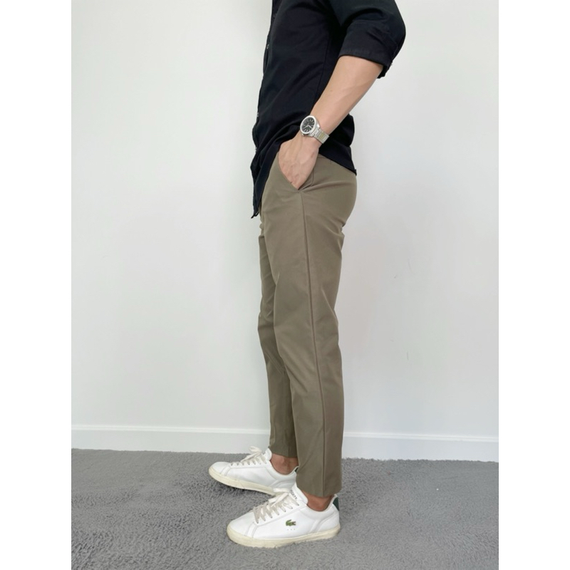 กางเกงขายาวทรงกระบอกกเล็กผ้าชิโน่ Chino เนื้อผ้า Cotton Premium ผ้ายืดเบาสบาย รุ่นความยาว 40“ รูปที่ 5