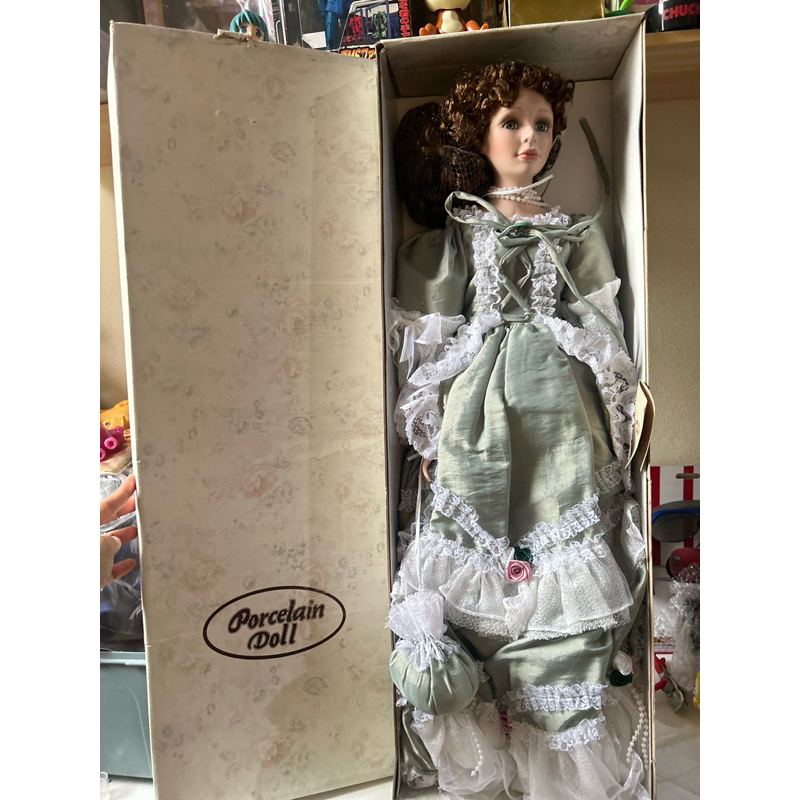 ตัวใหญ่ 27 นิ้ว งานเก่า วินเทจ สภาพสวย Vintage Porcelain Dolls In Perfect Condition
