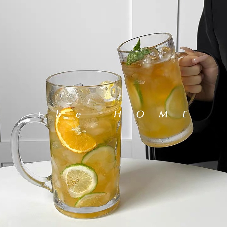 🍻พร้อมส่ง🍻แก้วเบียร์ BIGSIZE 500ML/1000ML/1300MLความจุขความใหญ่หนาพิเศษ