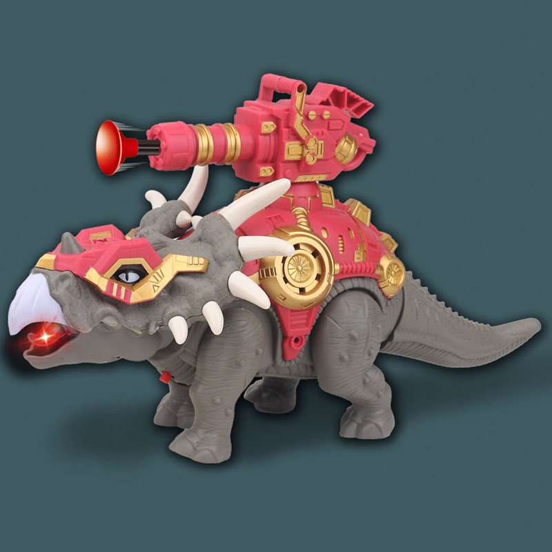 ProudNada Toys หุ่นยนต์ไดโนเสาร์(มี 3 สีให้เลือก) MECHANICAL TRICERATOPS  SOFT BULLETS ELECTRIC LAUNCH NO.272-0010ABC - รูปที่ 3