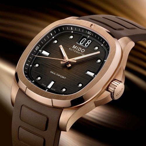 Mido รุ่น MULTIFORT TV BIG DATE นาฬิกาสำหรับผู้ชาย รหัสรุ่น M049.526.37.291.00 สีน้ำตาล