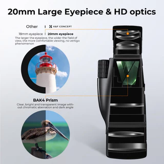 กล้องส่องทางไกล K&F 32*50 Continuous High-Definition with mobile phone clip (KF33.083V1)