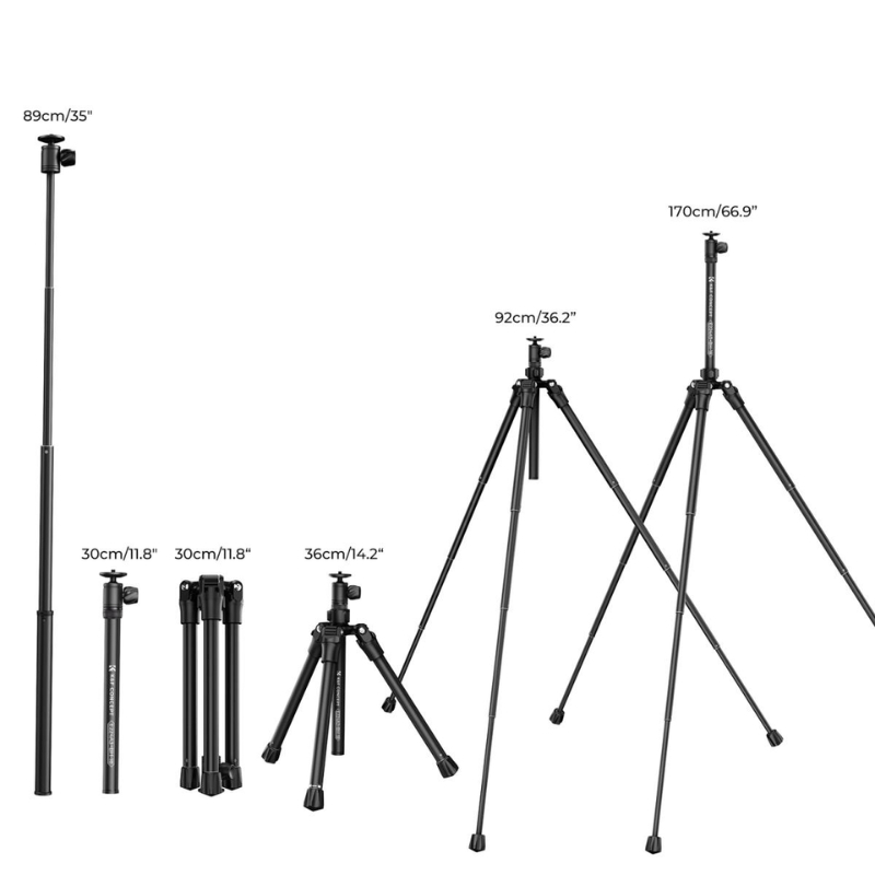 ขาตั้งกล้อง K&F E224A3+BH-18 can switch between tripod, and selfie stick ปรับเป็นไม้เซลฟี่ได้