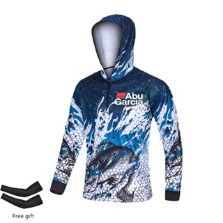 ABU GARCIA ชุดตกปลา แขนยาว ลายพราง ชุดกีฬา สไตล์สบายและระบาย…