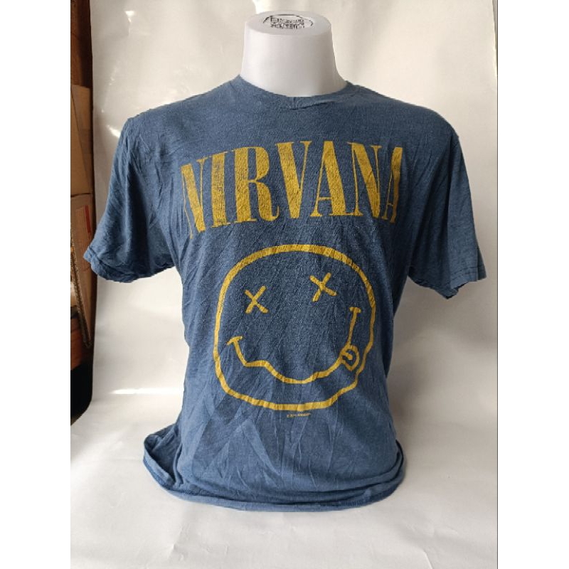 เสื้อยืดวินเทจ ลายวงดนตรี NIRVANA ตอกปี 2018 รอบ-อก42"ยาว26"เทียบไซส์ L