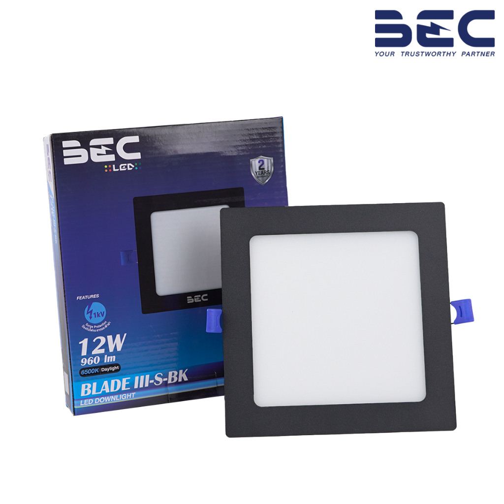 BEC BLADE III-S-BK 12W ดาวน์ไลท์ฝังฝ้า LED ทรงเหลี่ยม รูปที่ 2