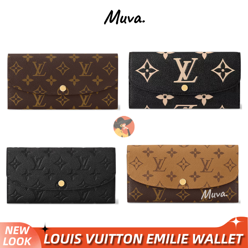 หลุยส์วิตตอง👜Louis Vuitton Emilie Women/Long Wallets ผู้หญิง/ยาว/กระเป๋าสตางค์