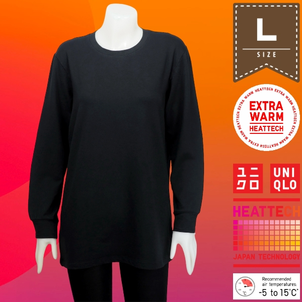 Extra Warm  Size L Uniqlo Heattech เสื้อลองจอนผู้ชาย  ฮีทเทคมือสอง สภาพใหม่