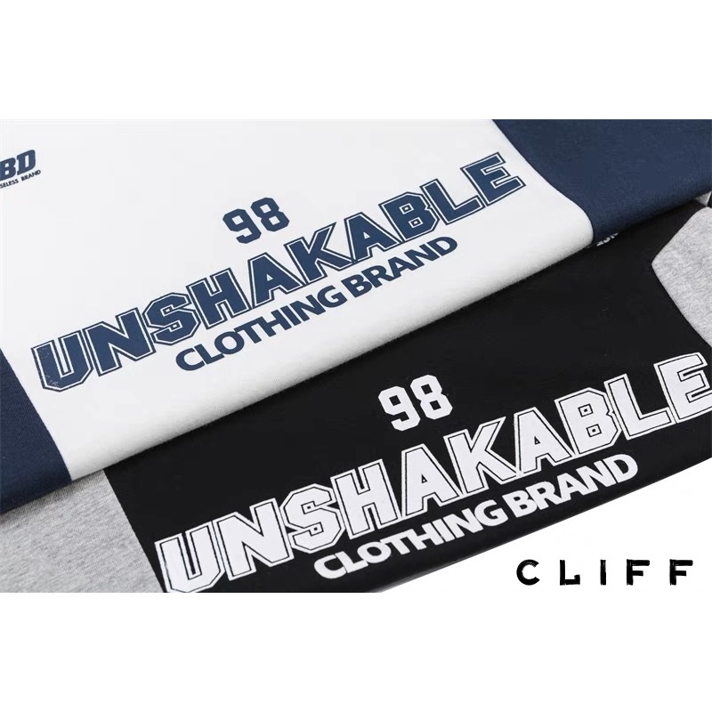 CLIFF แขนสั้นเย็บต่อกัน เสื้อยืดผู้ชาย เสื้อทรงหลวมสไตล์อเมริกัน ใส่ได้ทั้งชายและหญิง ราคา ถูกที่สุด ดีลบีเคเค แกลเลอรีภาพที่ 7